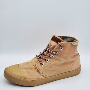 BANGS Unisex Canvas High-Top Sneakers Men's 8.5 Womens 10 Tan Shoes